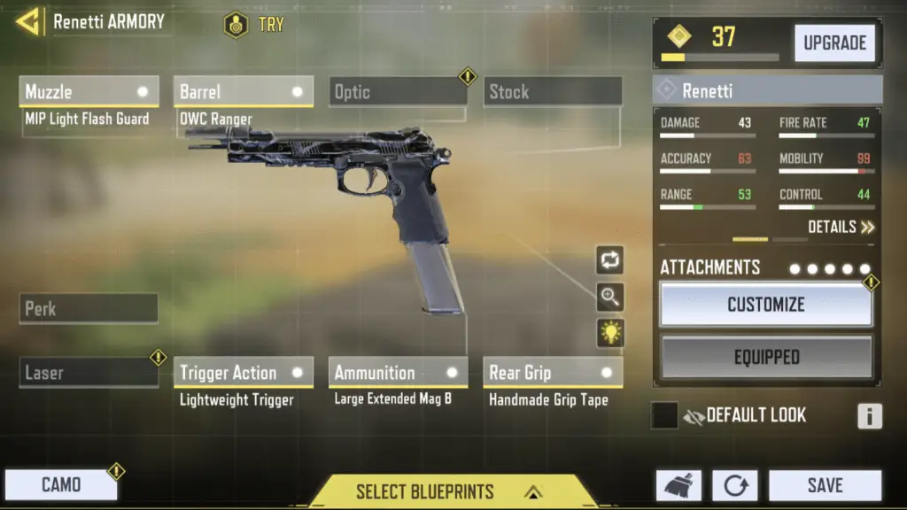 Renetti Pistol Cod Mobile Best Class Setup How To Get It Tryhardsports