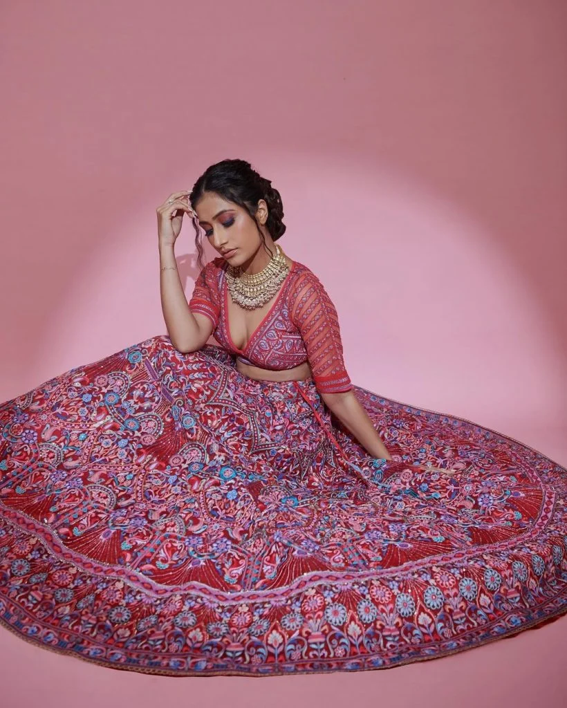 Dhanashree Verma in Pink Lehenga: Exclusive Pictures Inside Dhanashree Verma Pink Lehenga