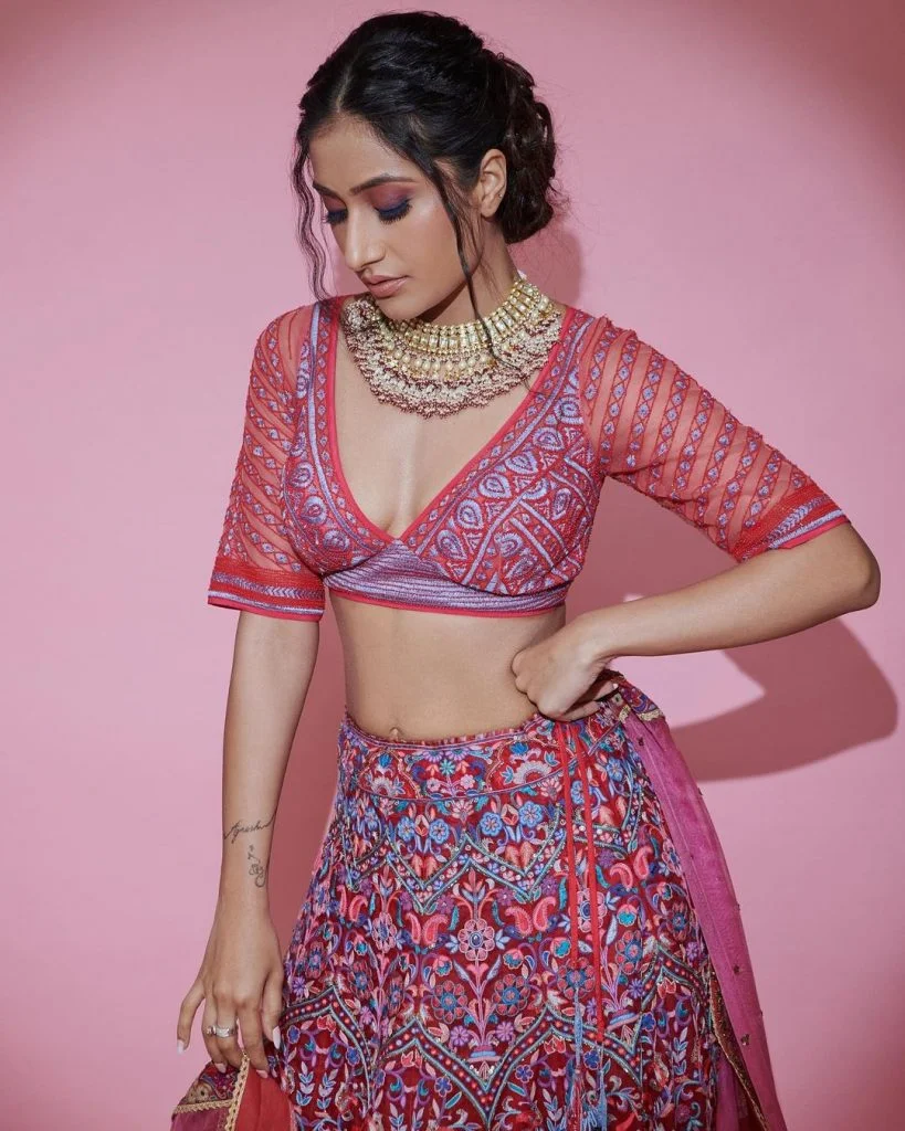 Dhanashree Verma in Pink Lehenga: Exclusive Pictures Inside Dhanashree Verma Pink Lehenga