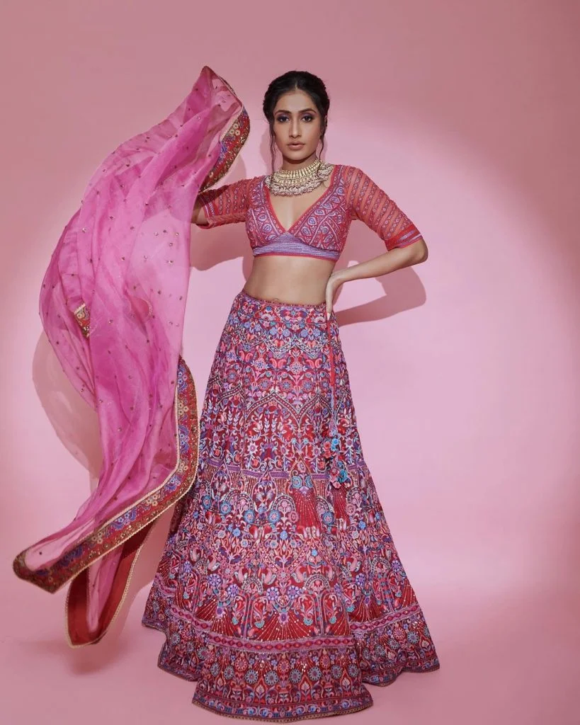 Dhanashree Verma in Pink Lehenga: Exclusive Pictures Inside Dhanashree Verma Pink Lehenga