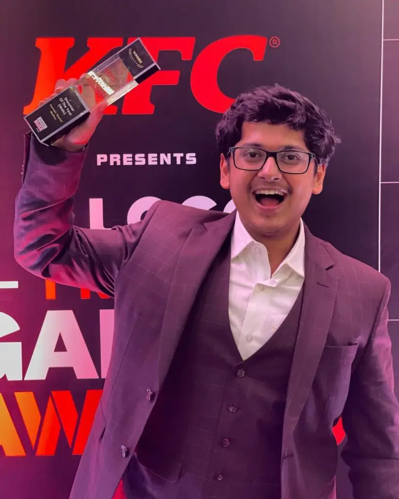 Naman Mathur aka Mortal Loco India Gaming Awards Winners