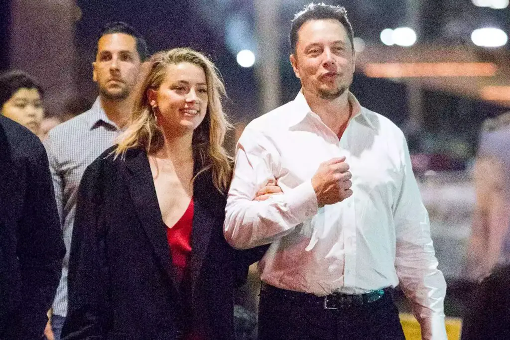 Elon Musk and Amber Heard together