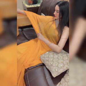 Kani Gaming in yellow saree
