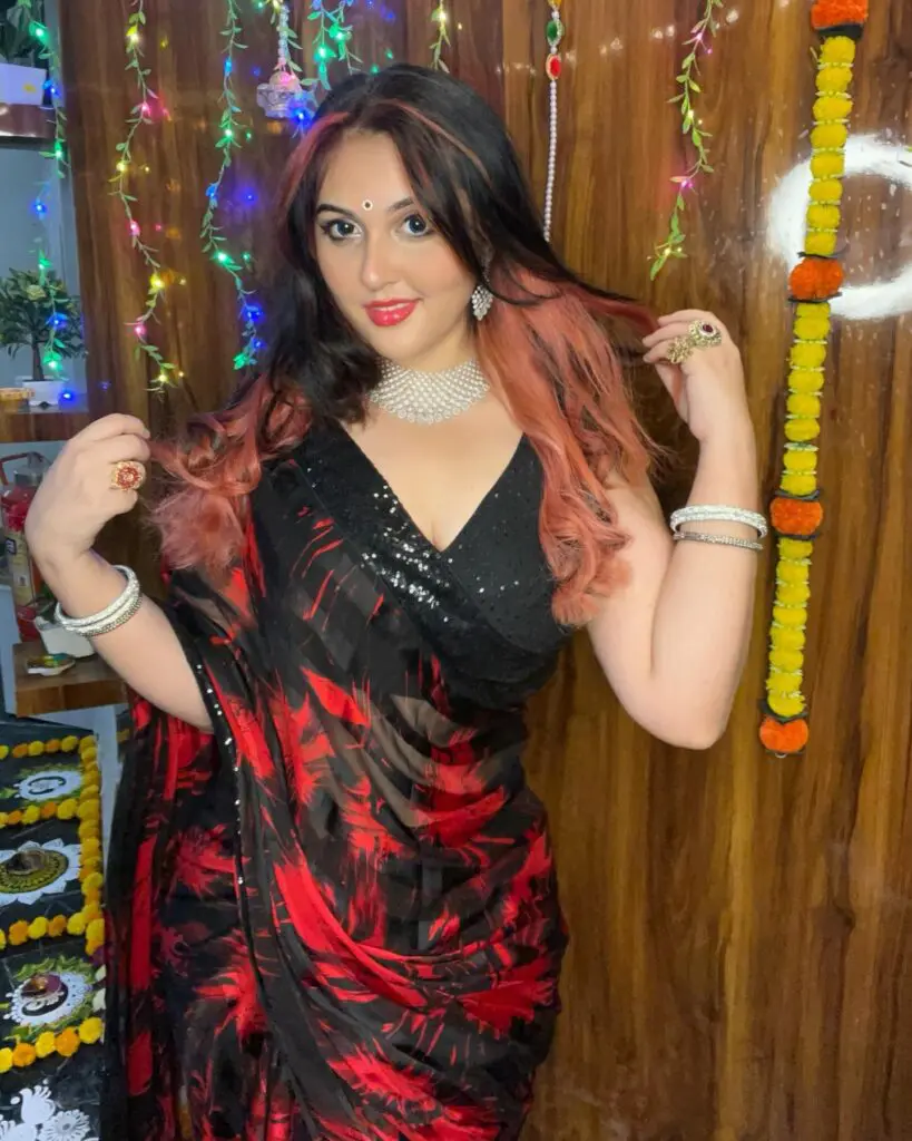 Kani Gaming in Black saree