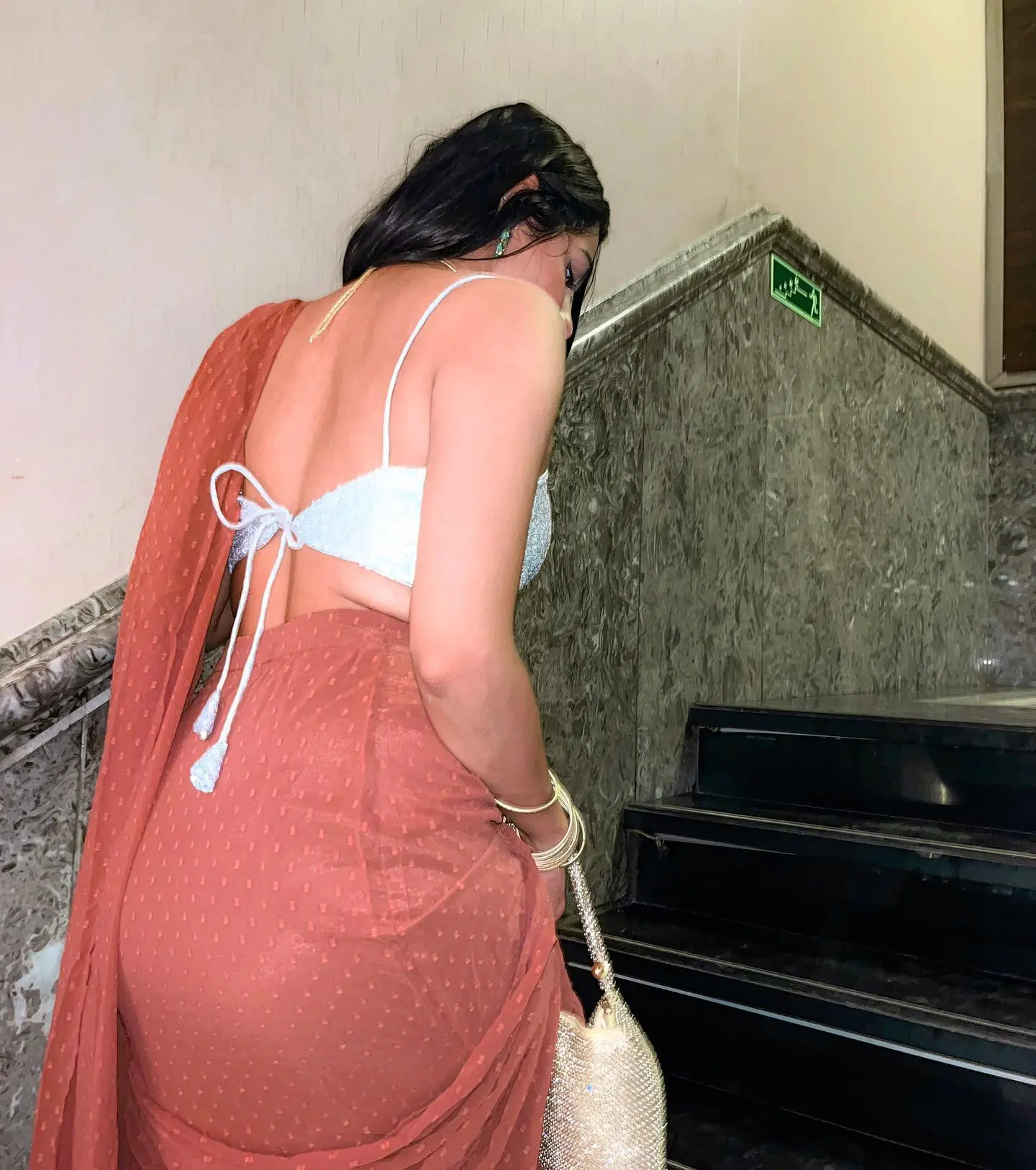 Sharkshe in black saree