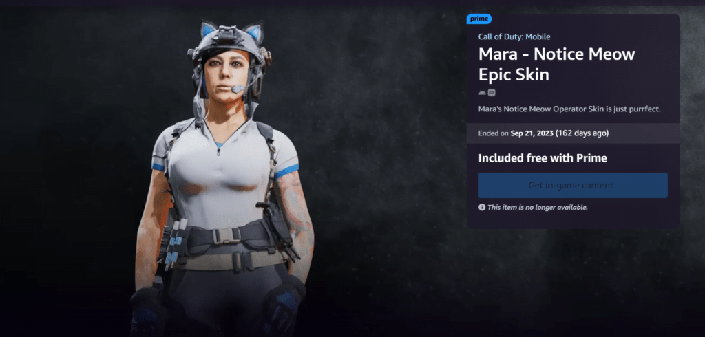 Mara – Notice Meow Epic Skin (Expired on September 21, 2023) 