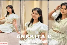 ankkita c in white mini dress