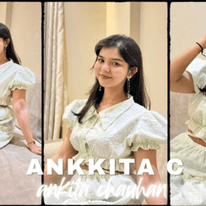 ankkita c in white mini dress