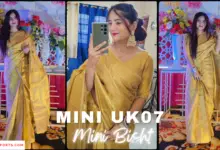 mini bisht aka mini uk 07 in yellow saree
