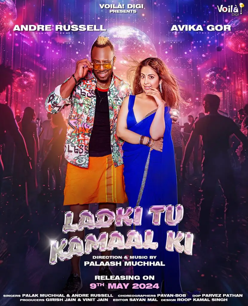 Debut Music Video Ladki Tu Kamaal Ki, Andre rusell with Avika Gor poster