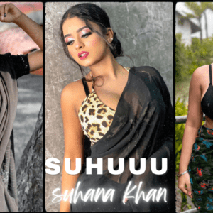 suhana khan in black saree