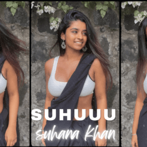 suhana khan in black saree and crop top