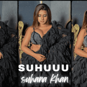 suhuuu in black saree