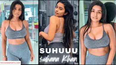 Suhana Khan, also known as Suhuuu, wearing a grey sports bra top and leggings