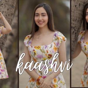 kaashvi in frock dress colored