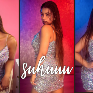 suhuuu bold look in short gown