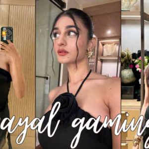 Payal Gaming in black dress