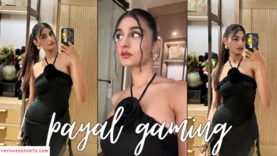 Payal Gaming in black dress