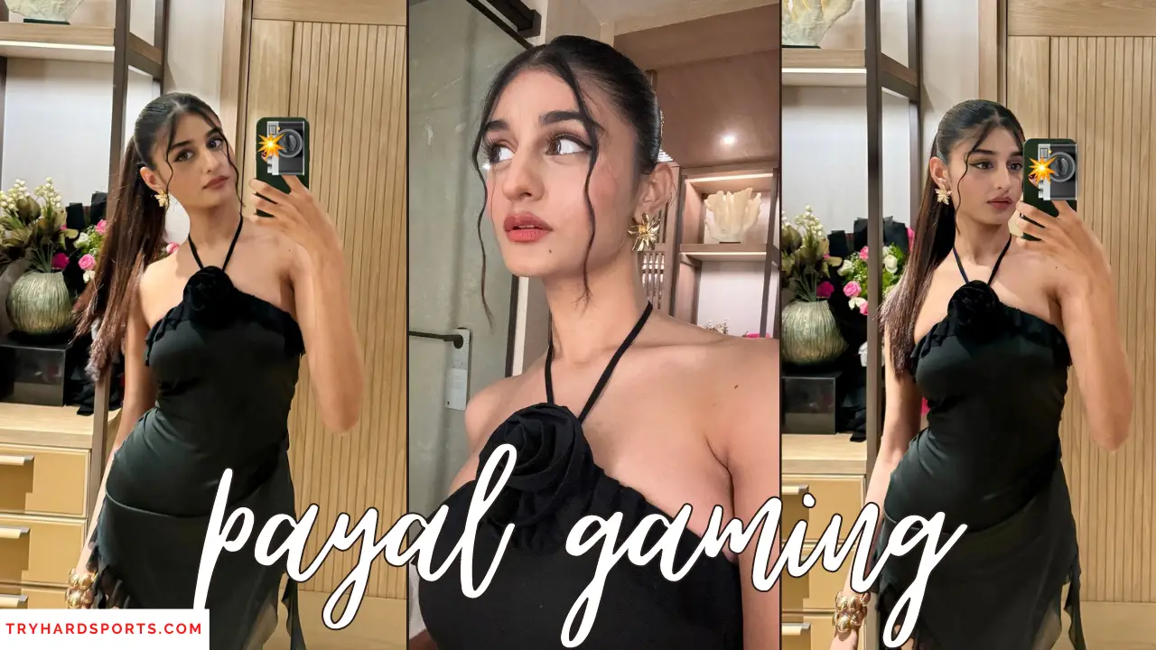 Payal Gaming in black dress