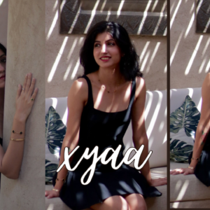 xyaa in balck one peice dress dubai pics