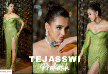 Tejasswi Prakash’s Off-Shoulder Mesh Floor-Length Dress: A Rs 14,40,000 Statement of Elegance